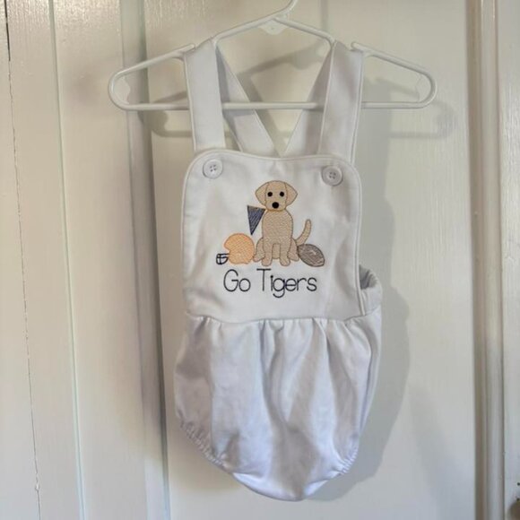Go Tigers White Embroidered Sunsuit - Picture 2 of 2